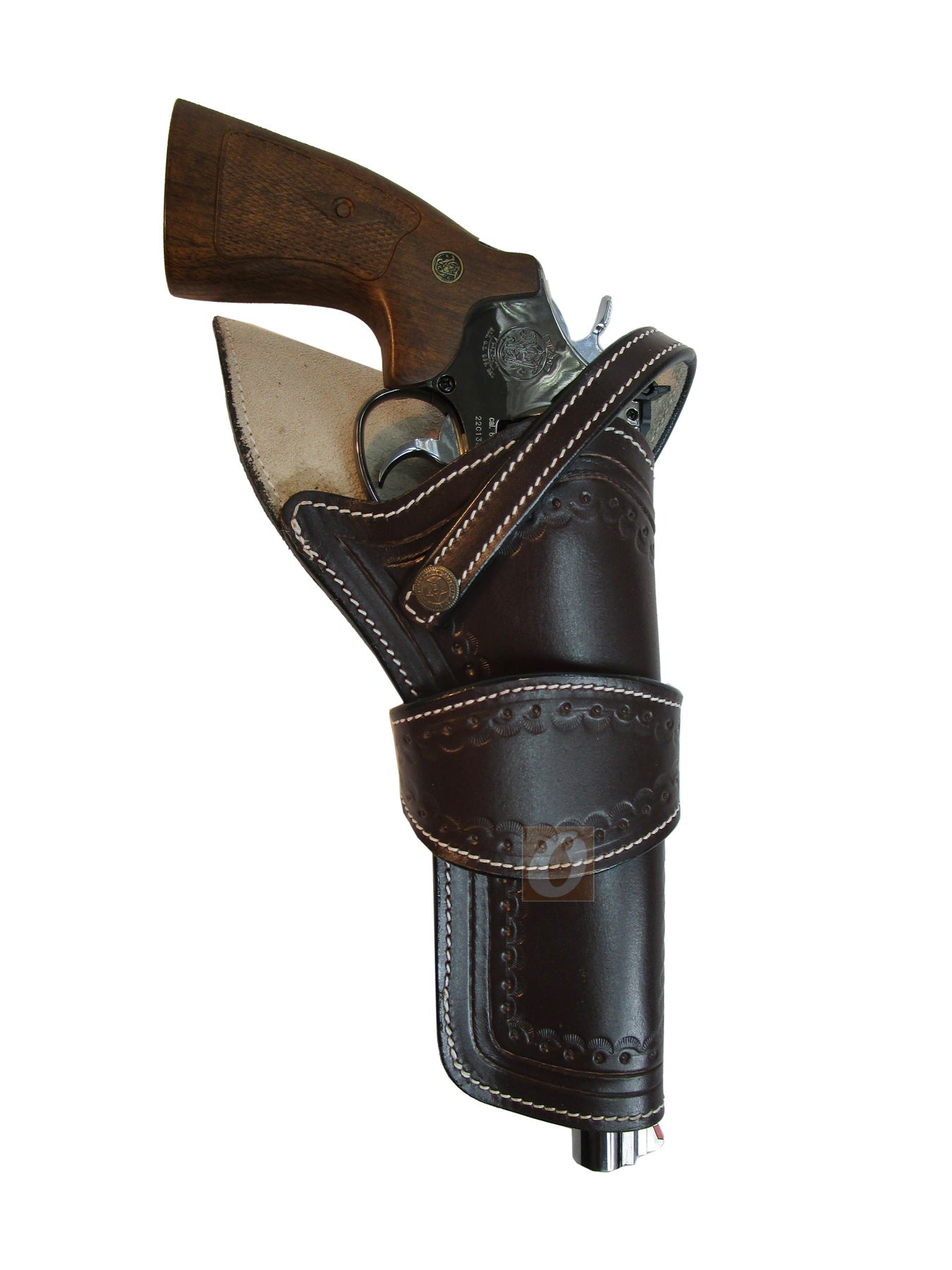 Cross Draw Holsters Western Shell Tooled Leather Long Barrel Fit