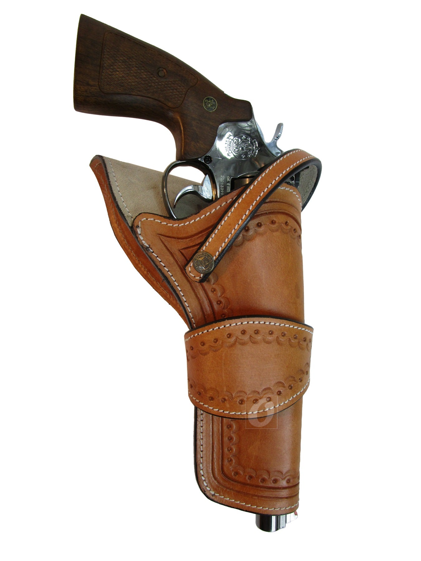 Cross Draw Holsters Western Shell Tooled Leather Long Barrel Fit