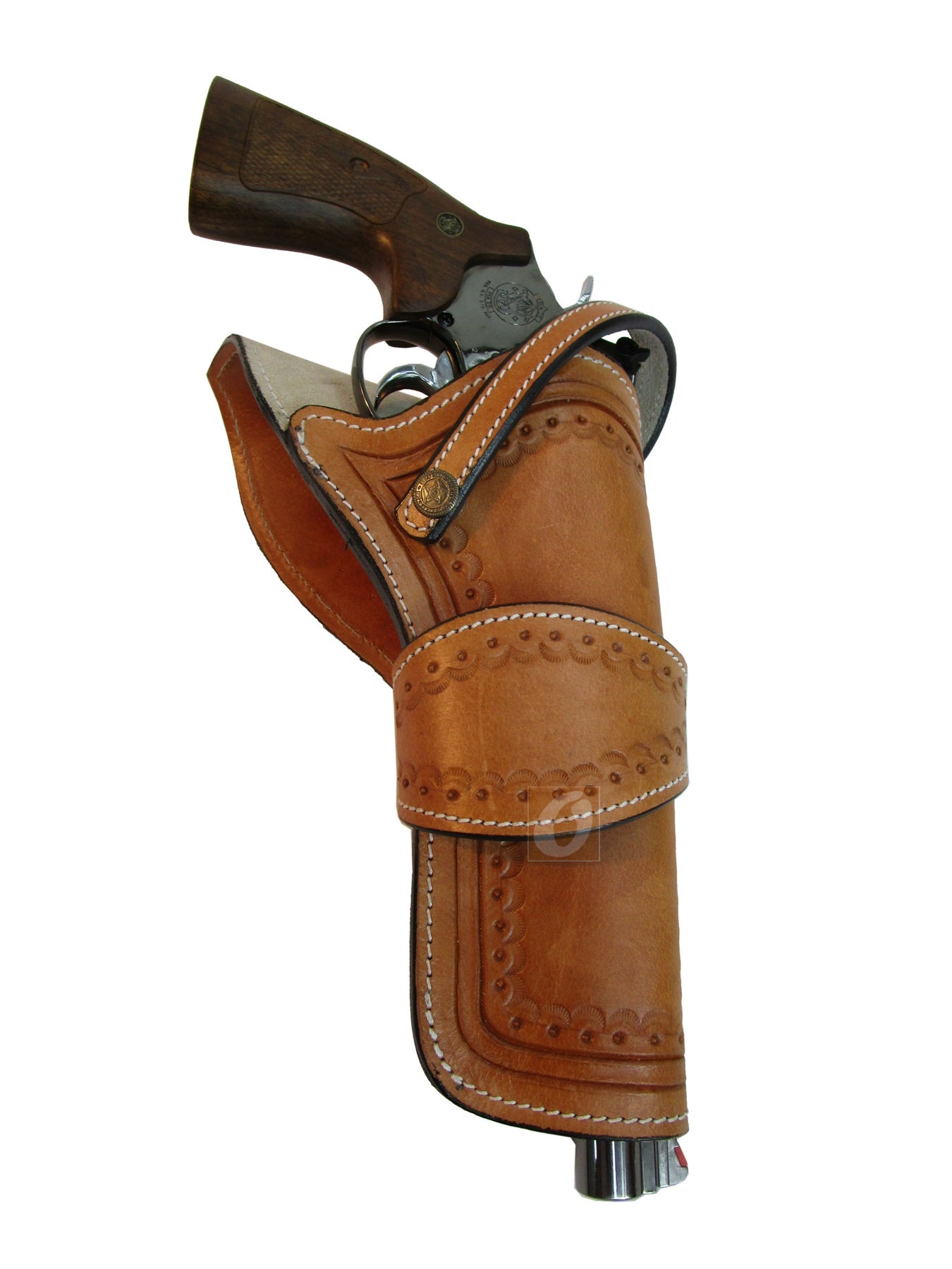 Cross Draw Holsters Western Shell Tooled Leather Long Barrel Fit