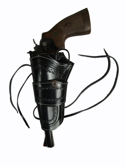 Western Holster for Gun Tooled Leather Single Action Long Barrel Fit