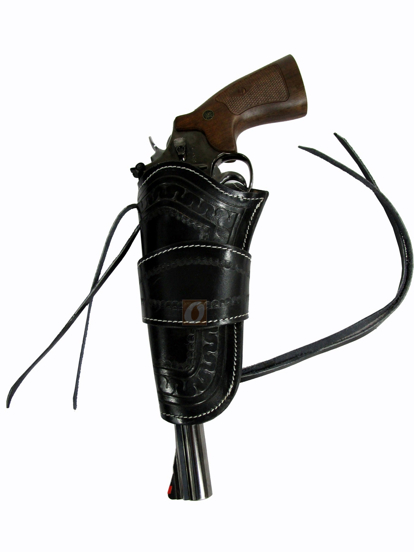 Western Holster for Gun Tooled Leather Single Action Long Barrel Fit