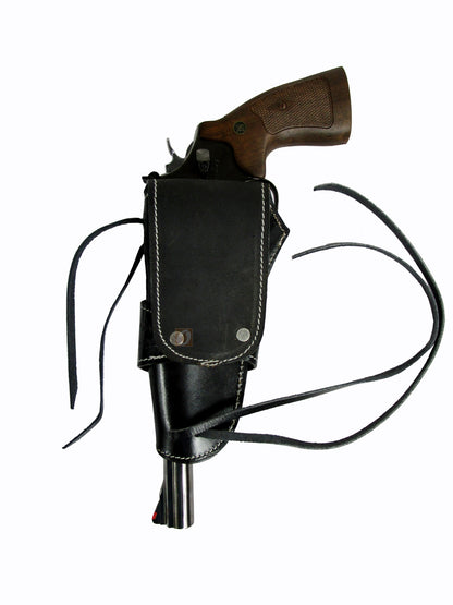 Lederholster für Pistole, Revolver, Western, universelle Passform, offener Boden