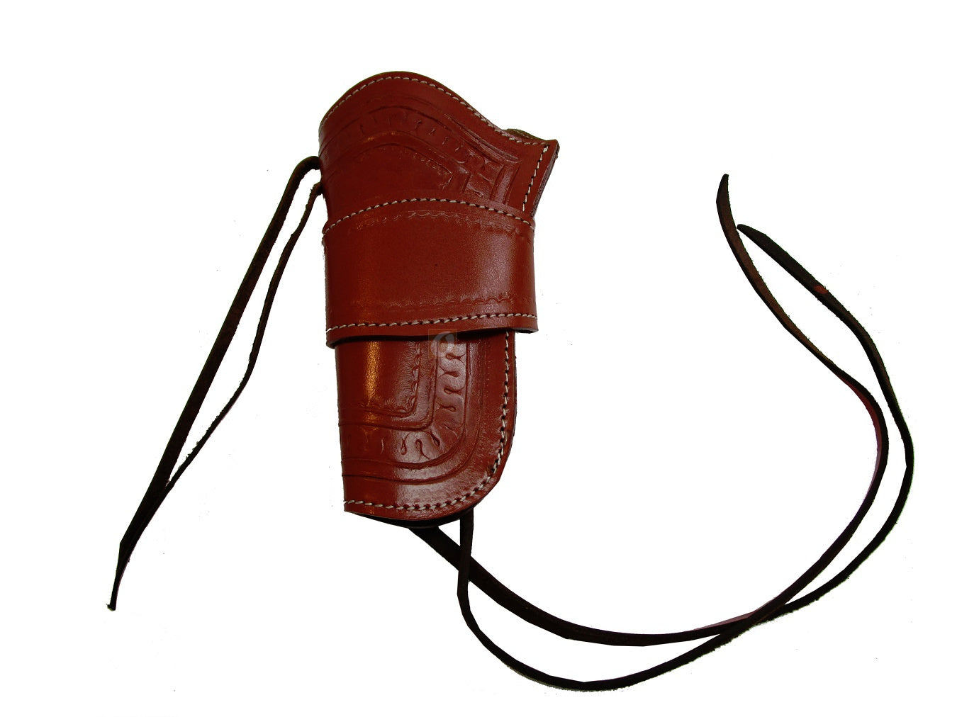 Western Holster for Gun Tooled Leather Single Action Long Barrel Fit