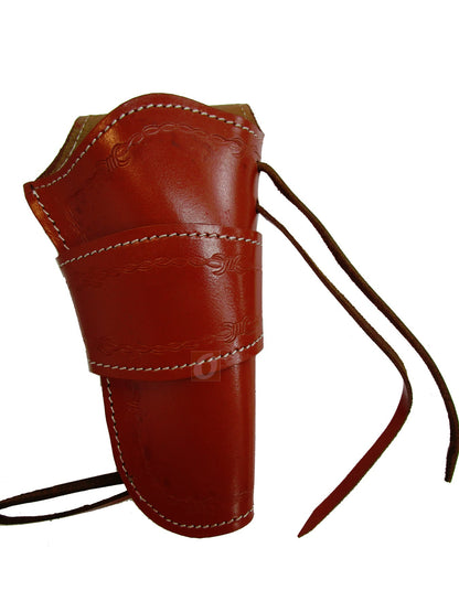 Western Holster for Gun Tooled Leather Single Action Long Barrel Fit