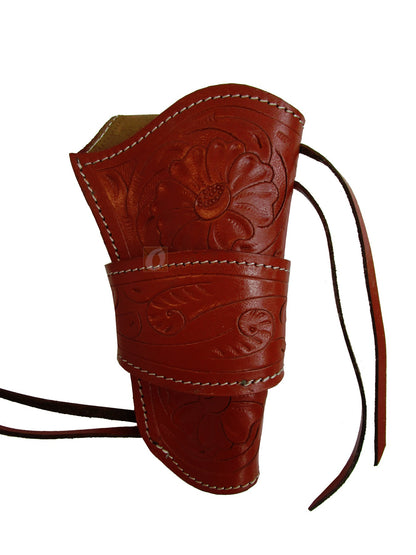 Western Holster for Gun Tooled Leather Single Action Long Barrel Fit