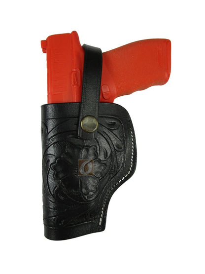 Hellcat Pro XD Leather Holster OWB Tooled Everyday Carry Tactical