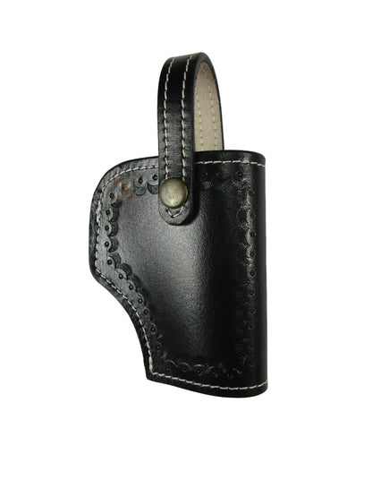 Funda de pistola de revólver de acción única de cuero labrado con púas de vaquero occidental