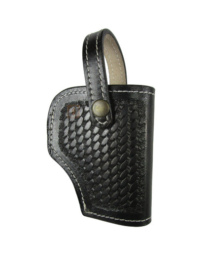 Funda de pistola de revólver de acción única de cuero labrado con púas de vaquero occidental