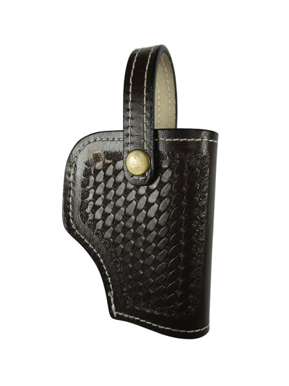 Funda de pistola de revólver de acción única de cuero labrado con púas de vaquero occidental