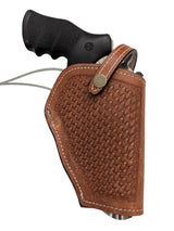 ruger gp 100 tan color front view basket weave tooled