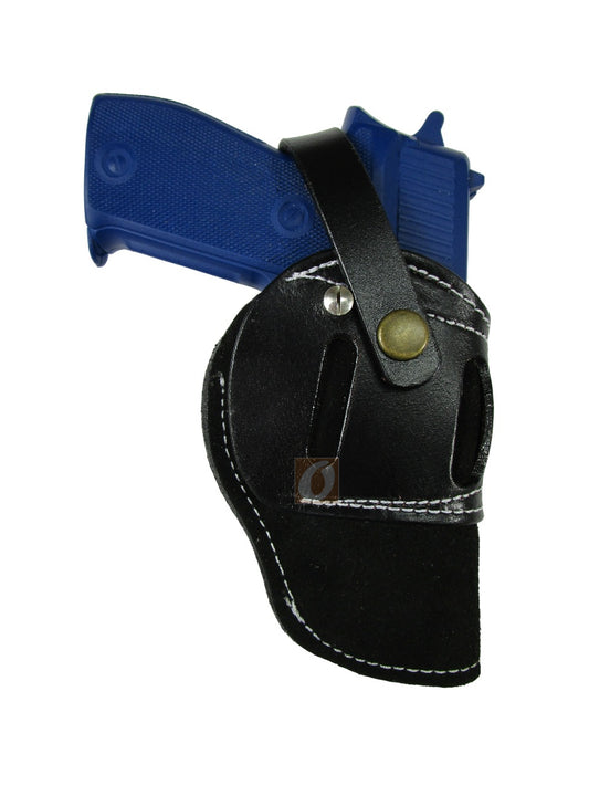 1911 Suede Leather Holster OWB Ambidextrous Open Bottom EDC Tactical
