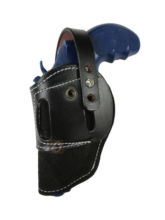 357 Magnum Holster Suede Leather OWB Ambidextrous Open Bottom