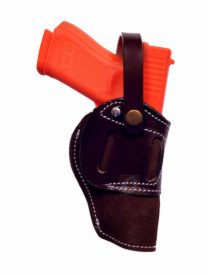 Leather Holster Glock S&W Taurus Soft Suede OWB Ambidextrous