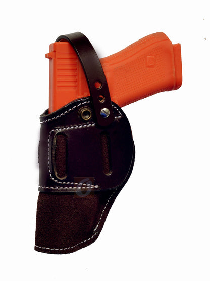 Leather Holster Glock S&W Taurus Soft Suede OWB Ambidextrous