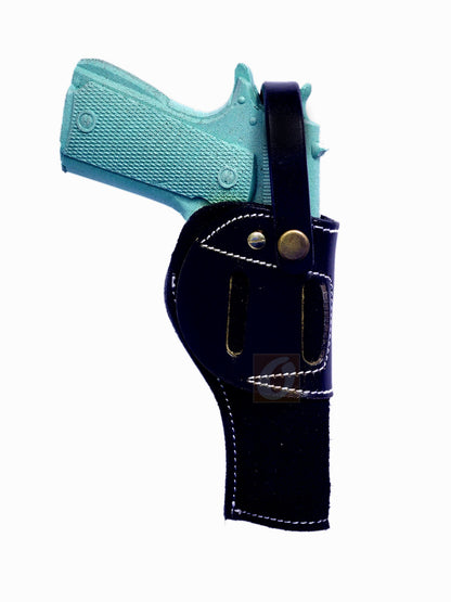 Leather Holster 1911 Soft Suede OWB Ambidextrous