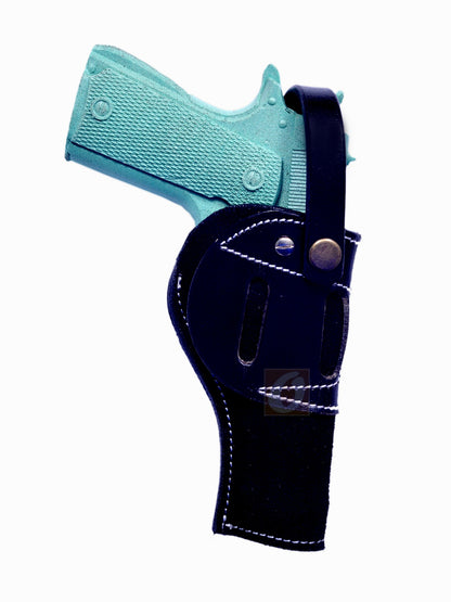 Leather Holster 1911 Soft Suede OWB Ambidextrous