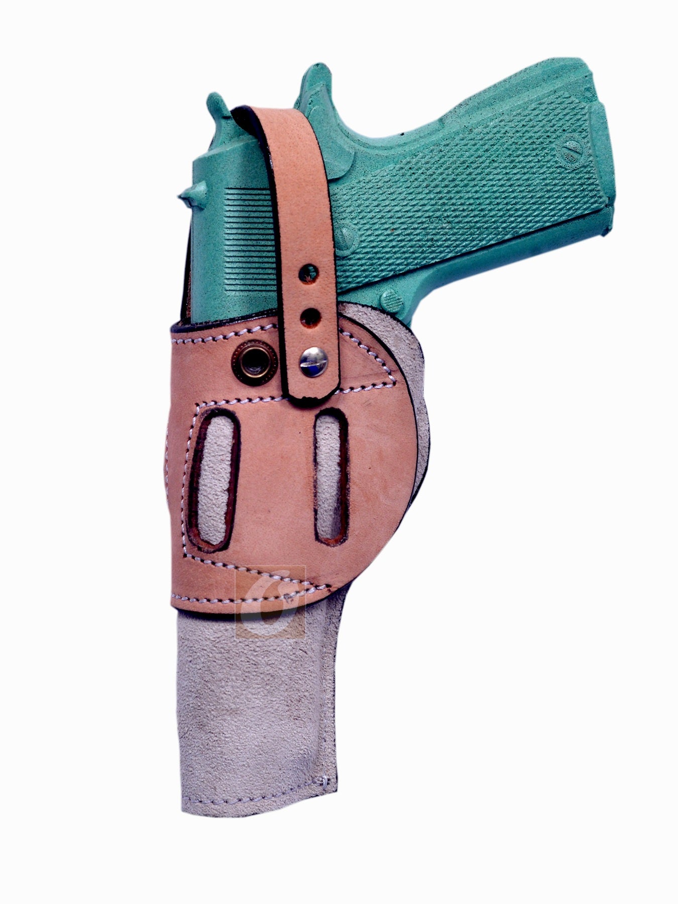 Leather Holster 1911 Soft Suede OWB Ambidextrous