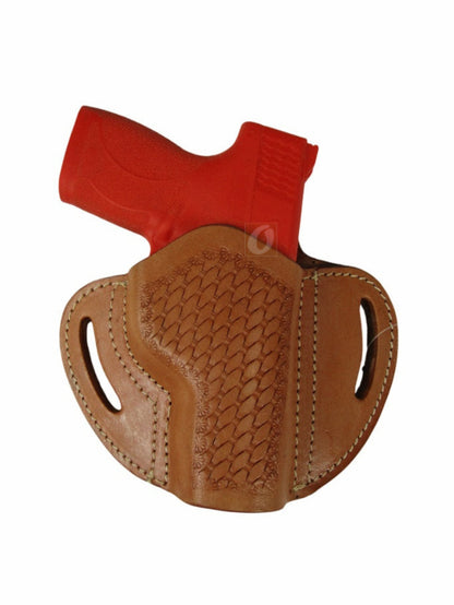 Leather Holster S&W M&P Shield OWB Pancake Tactical Everyday Carry