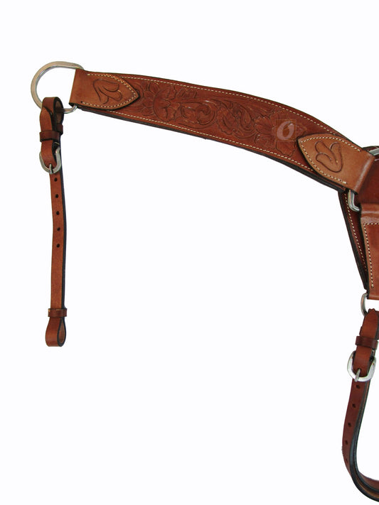 Western Brustgeschirr Barrel Racing Roping Pferd Heavy Duty Leder