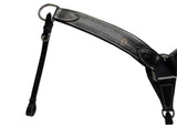 Western Brystkrave Sort Tooled Læder Kraftigt Hestetack