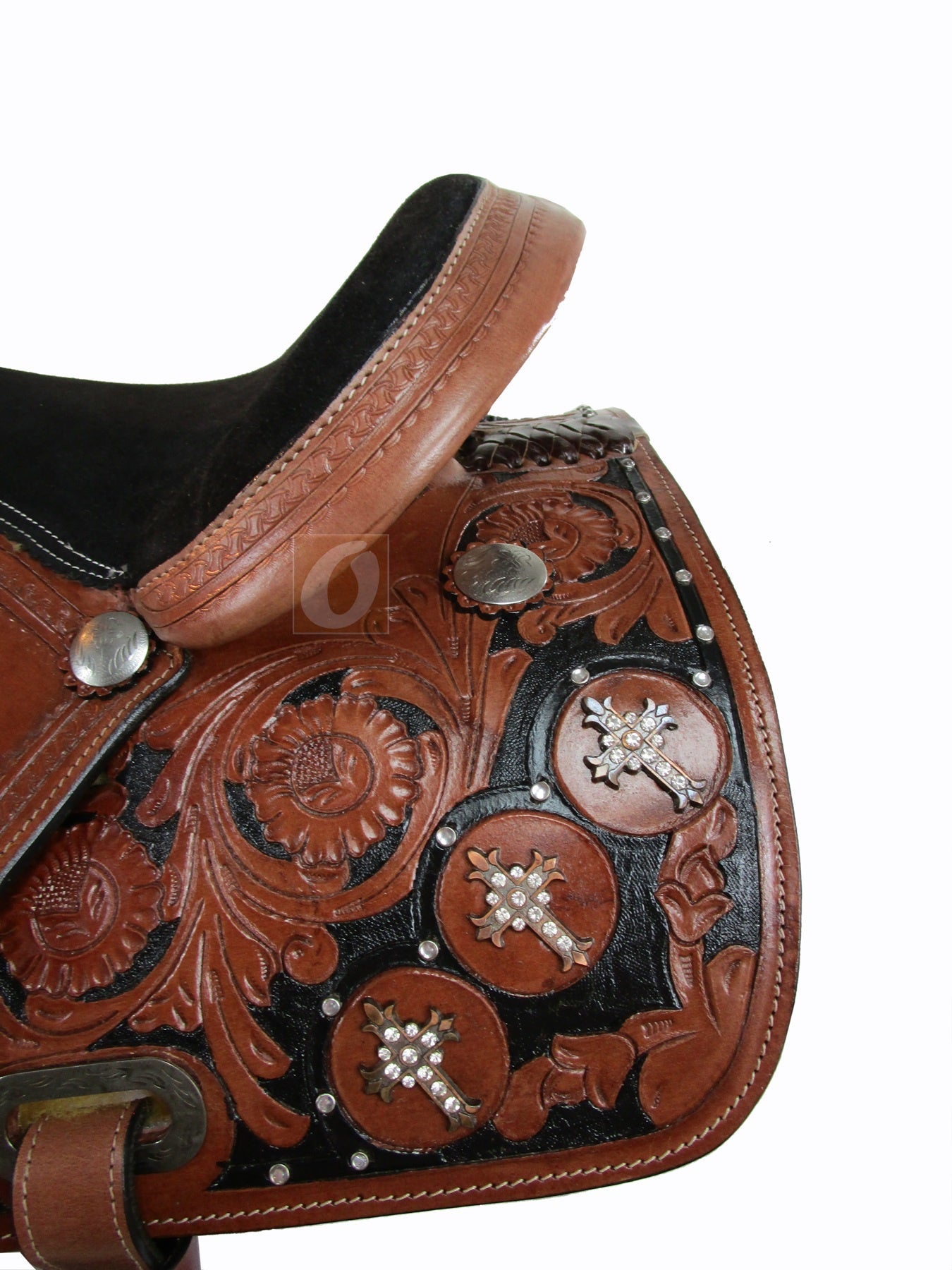 Western Show Barrel Saddle Pleasure Trail Cross Studded 15 16 17 18