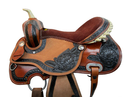 Trail Barrel Racing Westernsattel Pferd Pleasure Leder Set 15 16 17