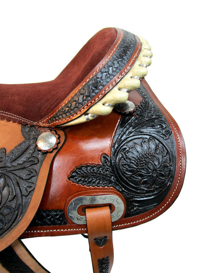 Trail Barrel Racing Westernsattel Pferd Pleasure Leder Set 15 16 17