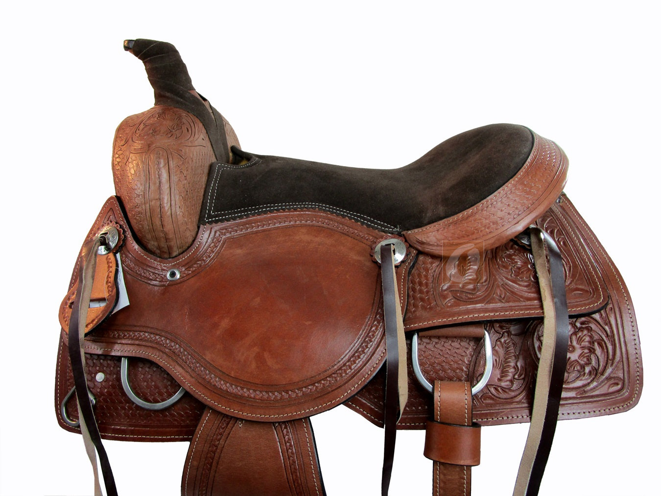 Western Saddle Roping Horse Pleasure Trail Leather Tack 15 16 17 18