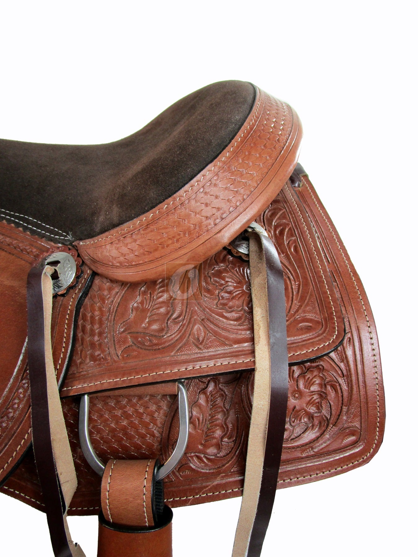 Western Saddle Roping Horse Pleasure Trail Leather Tack 15 16 17 18