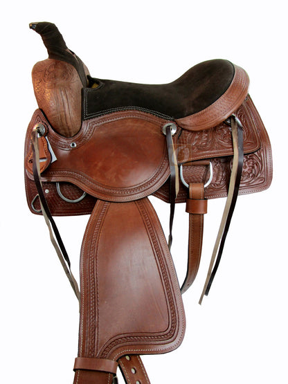 Western Saddle Roping Horse Pleasure Trail Leather Tack 15 16 17 18