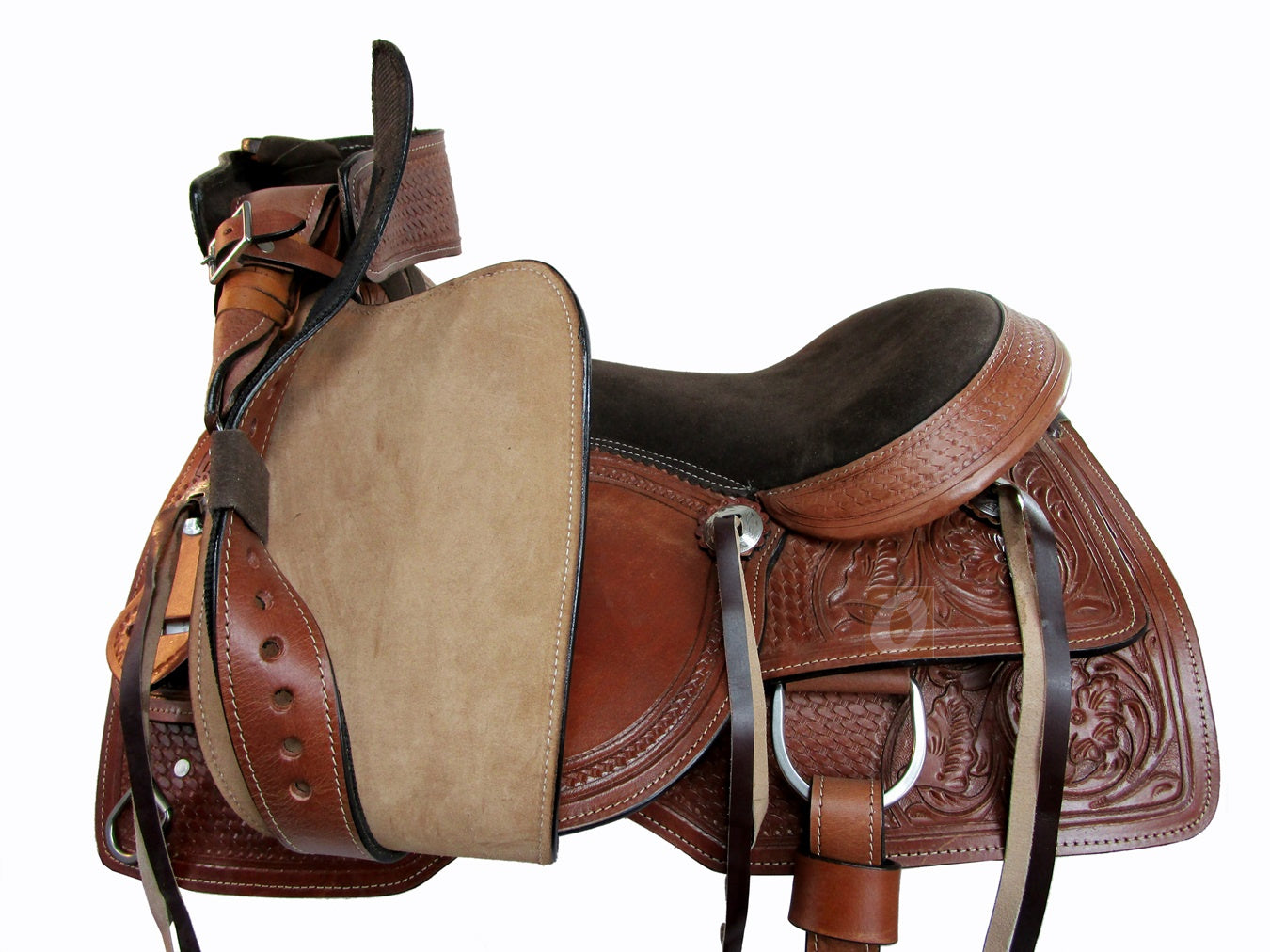 Western Saddle Roping Horse Pleasure Trail Leather Tack 15 16 17 18