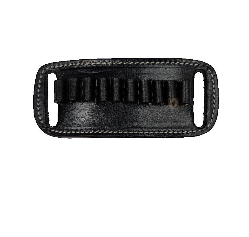 Leather Shotgun Ammo Holder for 12 Gauge Belt-Slide Carrier