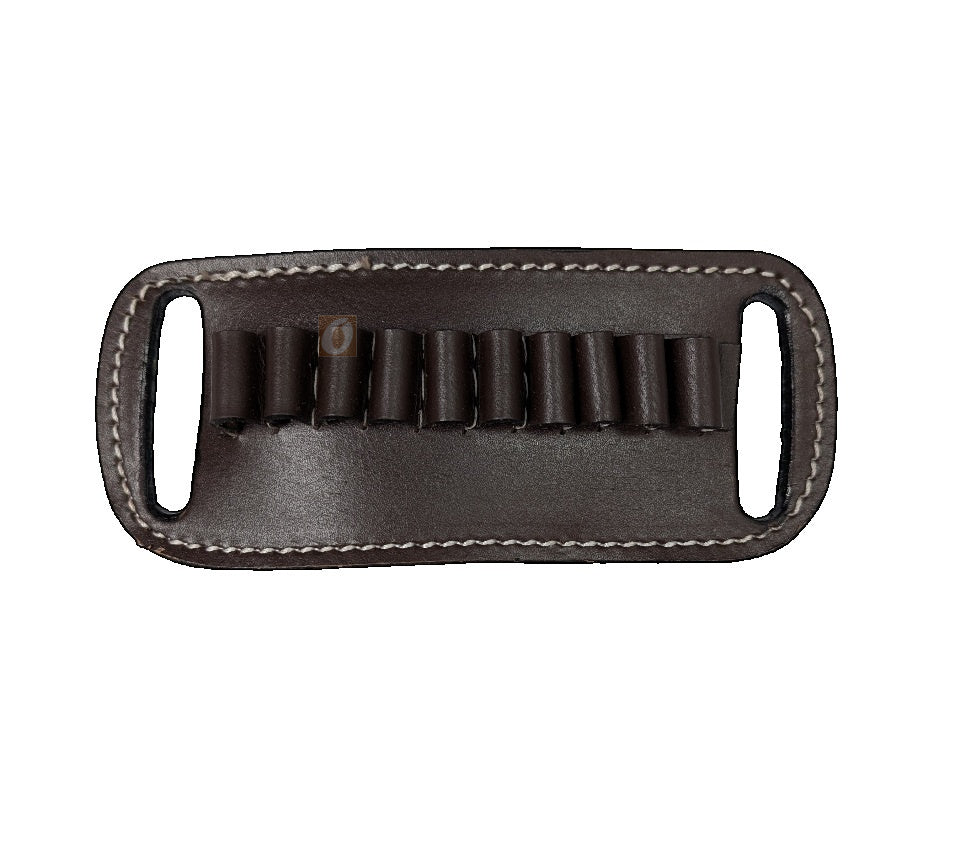 Leather Shotgun Ammo Holder for 12 Gauge Belt-Slide Carrier