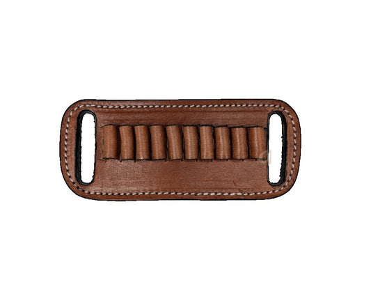 Leather Ammo Holder for 357 Magnum Belt-Slide Carrier