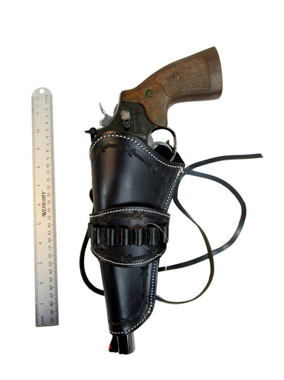 Leather Holster Western Pistol Cover Revolver Gun Holder Universal Fit