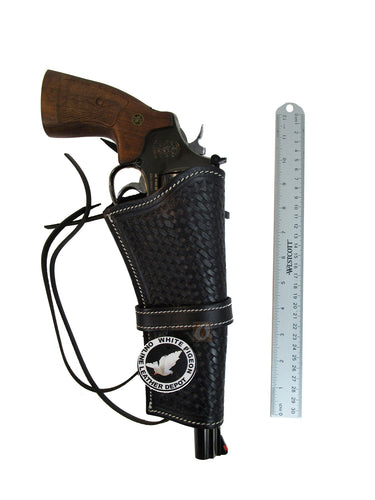 Leather Holster 357 22 .45 Revolver Long Barrel Gun Western Cowboy