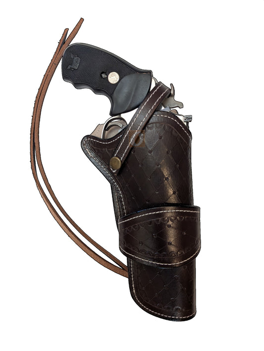 Colt Anaconda .45 Colt Leather Holster – Long Barrel Western OWB (Open Bottom)