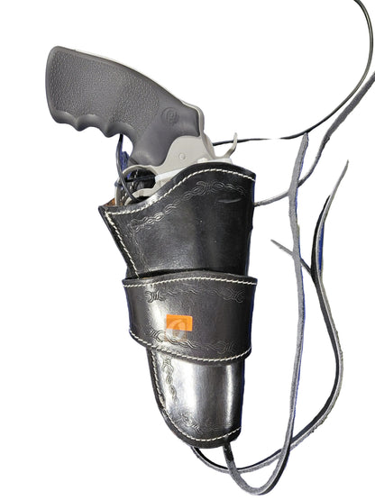 Leather Holster for Colt Python .357 Magnum Long Barrel Revolver – Open Bottom OWB