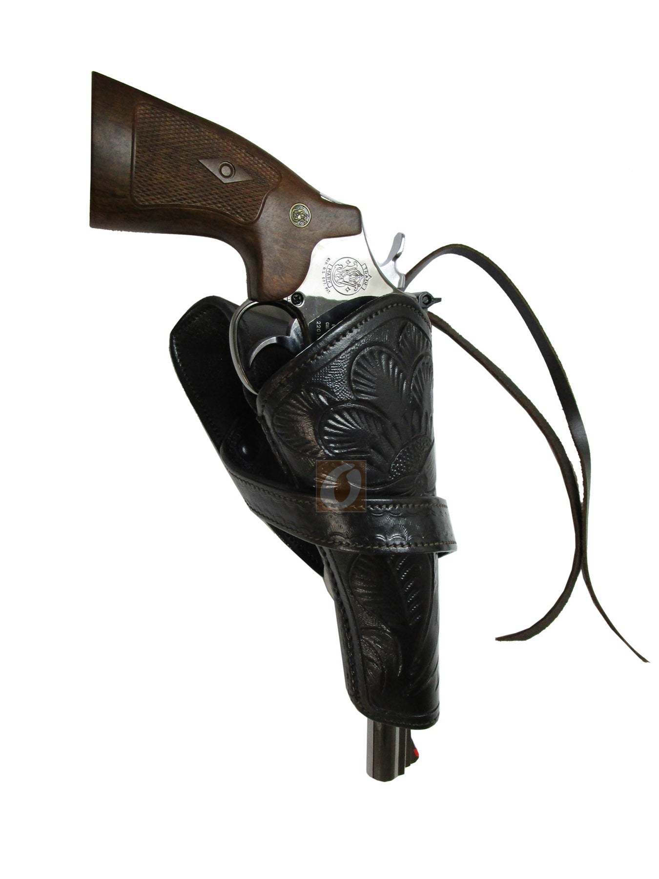 Cross Draw Western Holster Long Barrel Fit Tooled Leather Holsters