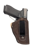 iwb leather holster Glock 45 brown front view