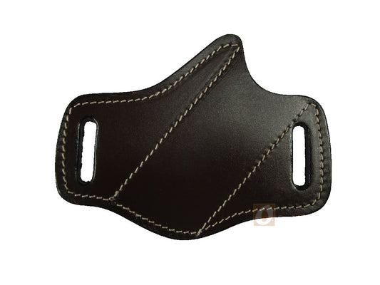 Leather Knife Sheath Pancake – Handmade Wide Fixed Blade Sheath