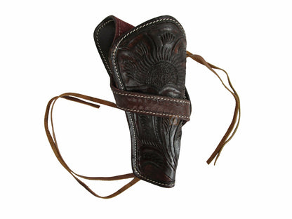 Leder Holster Western Cowboy Gun Case Revolver Pistolenhalter Sea Shell Tooled