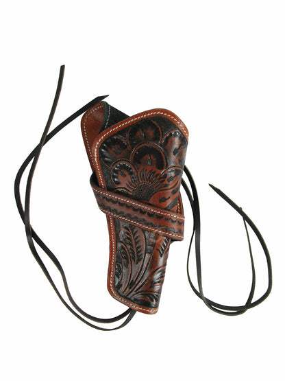 Funda de cuero Western Cowboy con púas y herramientas para revólver, funda para pistola