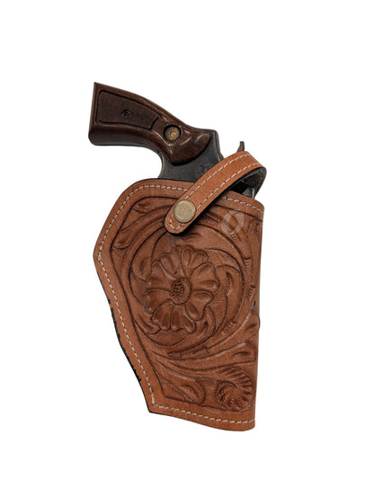 Leather Holster for Smith and Wesson Model 10 38 Special 4 Inch K Frame 3 Way Carry