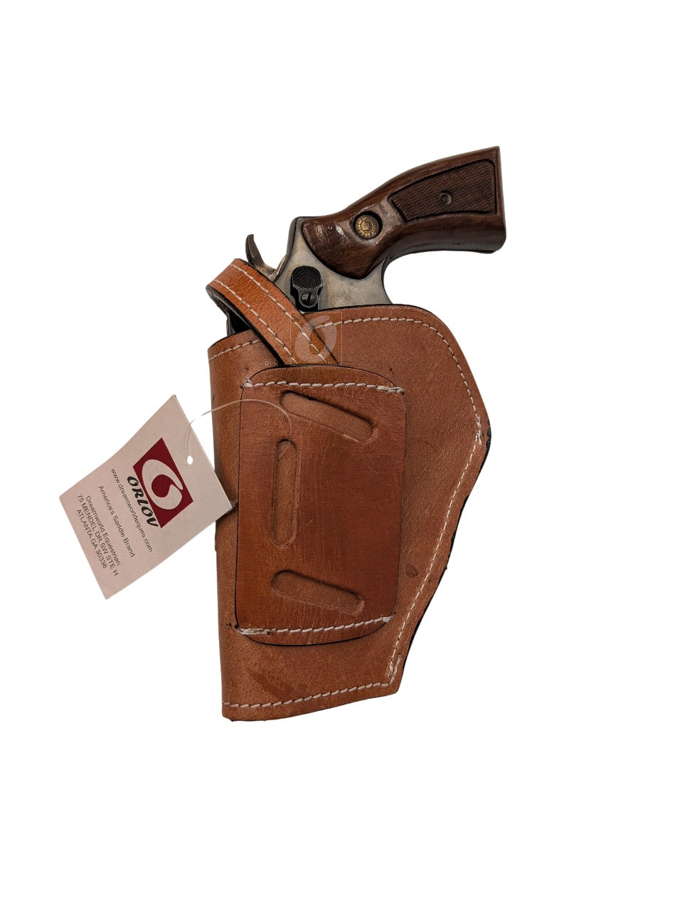 Leather Holster for Smith and Wesson Model 10 38 Special 4 Inch K Frame 3 Way Carry