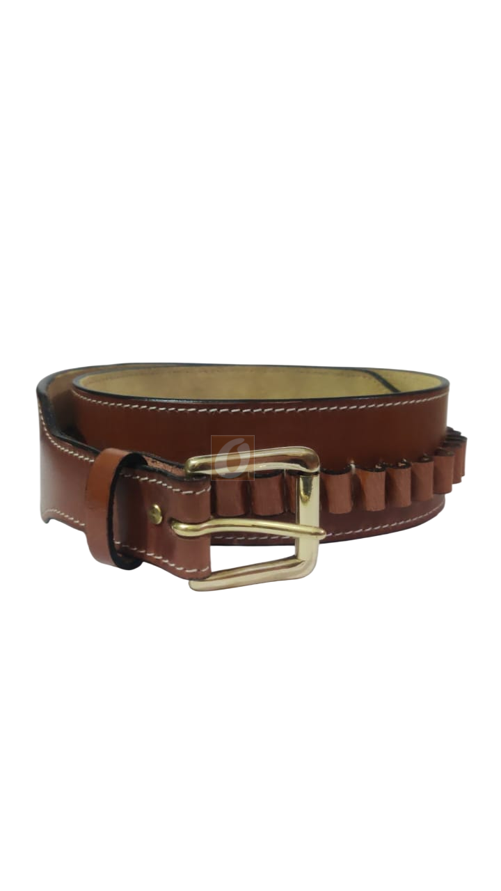 Leather Ammo Belt for 22 LR Cartridges | Shooting & Hunting Belts