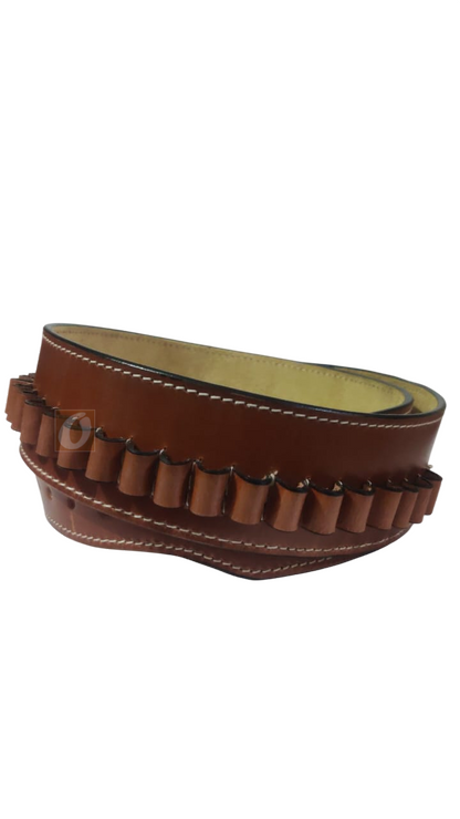 Leather Ammo Belt for 22 LR Cartridges | Shooting & Hunting Belts