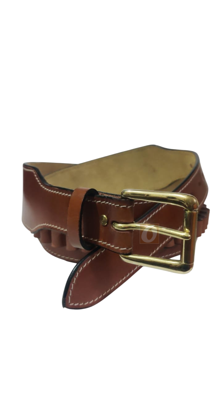 Leather Ammo Belt for 22 LR Cartridges | Shooting & Hunting Belts