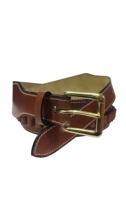 Leather Ammo Belt for 22 LR Cartridges | Shooting & Hunting Belts