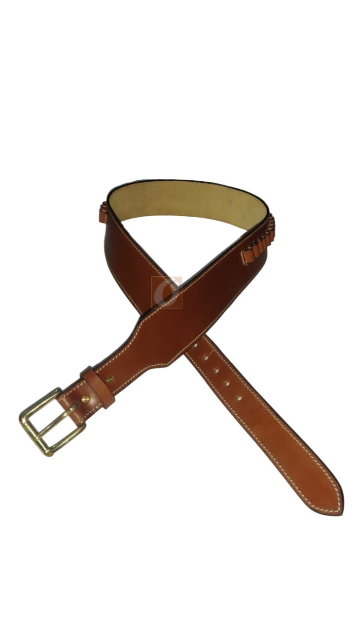 Leather Ammo Belt for 22 LR Cartridges | Shooting & Hunting Belts